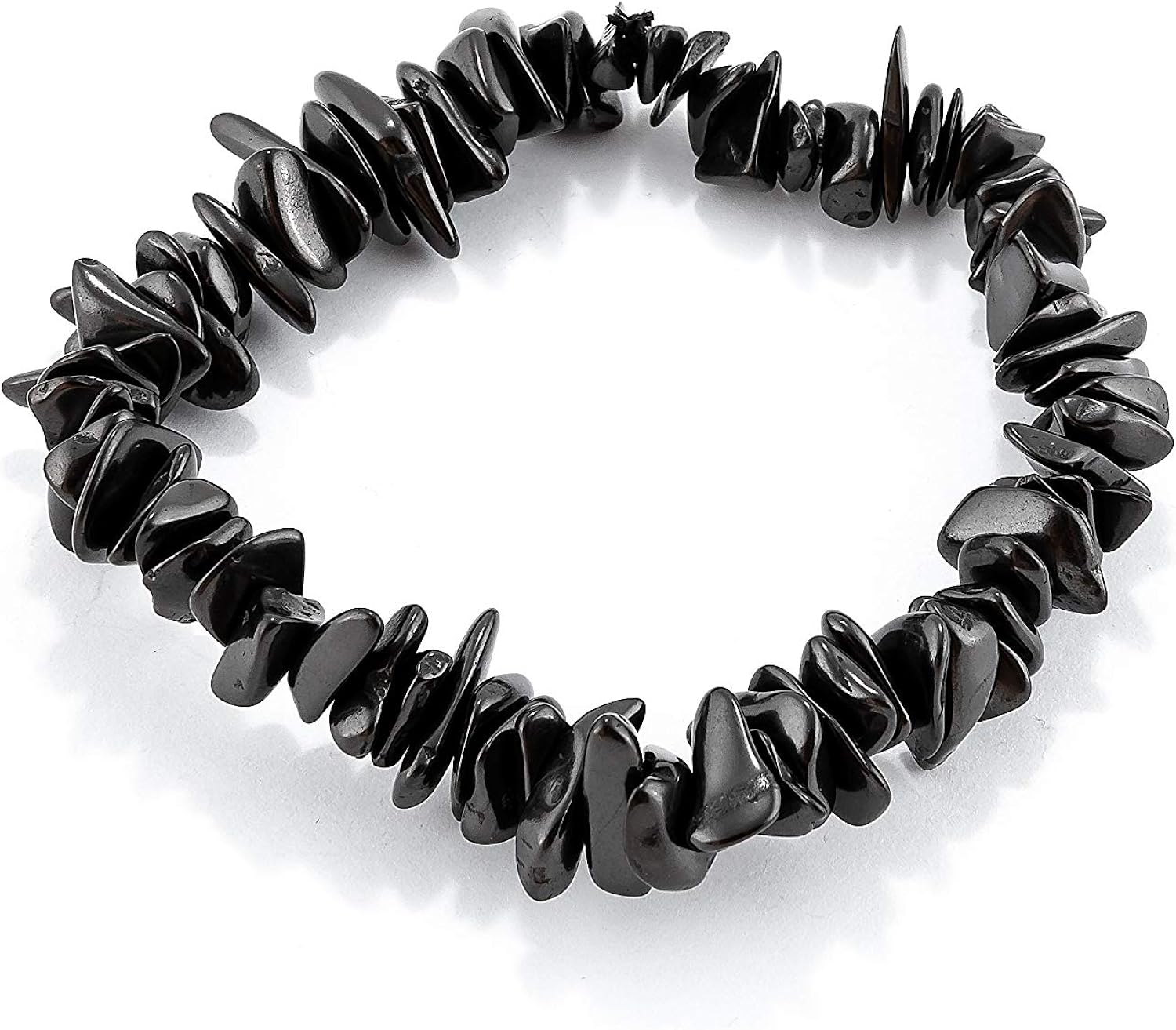 SN NATURSTEIN UG Precious stone shungite directly from Karelia: 3 x bracelet Dragon Scales, Black/White - Image 3
