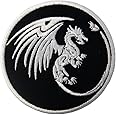 Dragon Symbols of Power and Might Patch Embroidered Applique Iron On Sew On Emblem