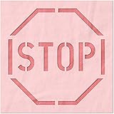 Amazon Com Smartsign Stop Reusable Stencil 24 X 24 Plastic Yard Signs Office Products