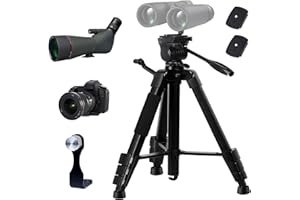 LCNCY Binocular & Spotting Scope Tripod Stand - Universal Lightweight Travel Video Tripod - Compatible with Spotting Scope/Telescope/Astronomy Binoculars/DSLR