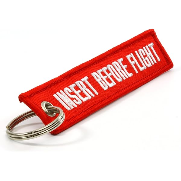 Amazon.com: Remove Before Flight DARK RED Key Chain Aviation