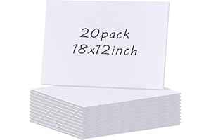 20 Pcs Poster Board Corrugated Plastic Sheets for Projects Art Crafts Blank Yard Signs Coroplast Sign Blank Board, IKAYAS 18 x 12 Inches White Blank Yard Signs Outdoor Ground Stake Sign