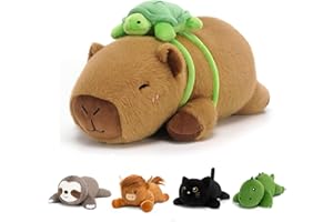SQEQE Weighted Capybara Plush, Soft Weighted Stuffed Animals Pillow, Cute Plushie Toy for Kids Adults (9.8 Inch/0.8 Lbs)