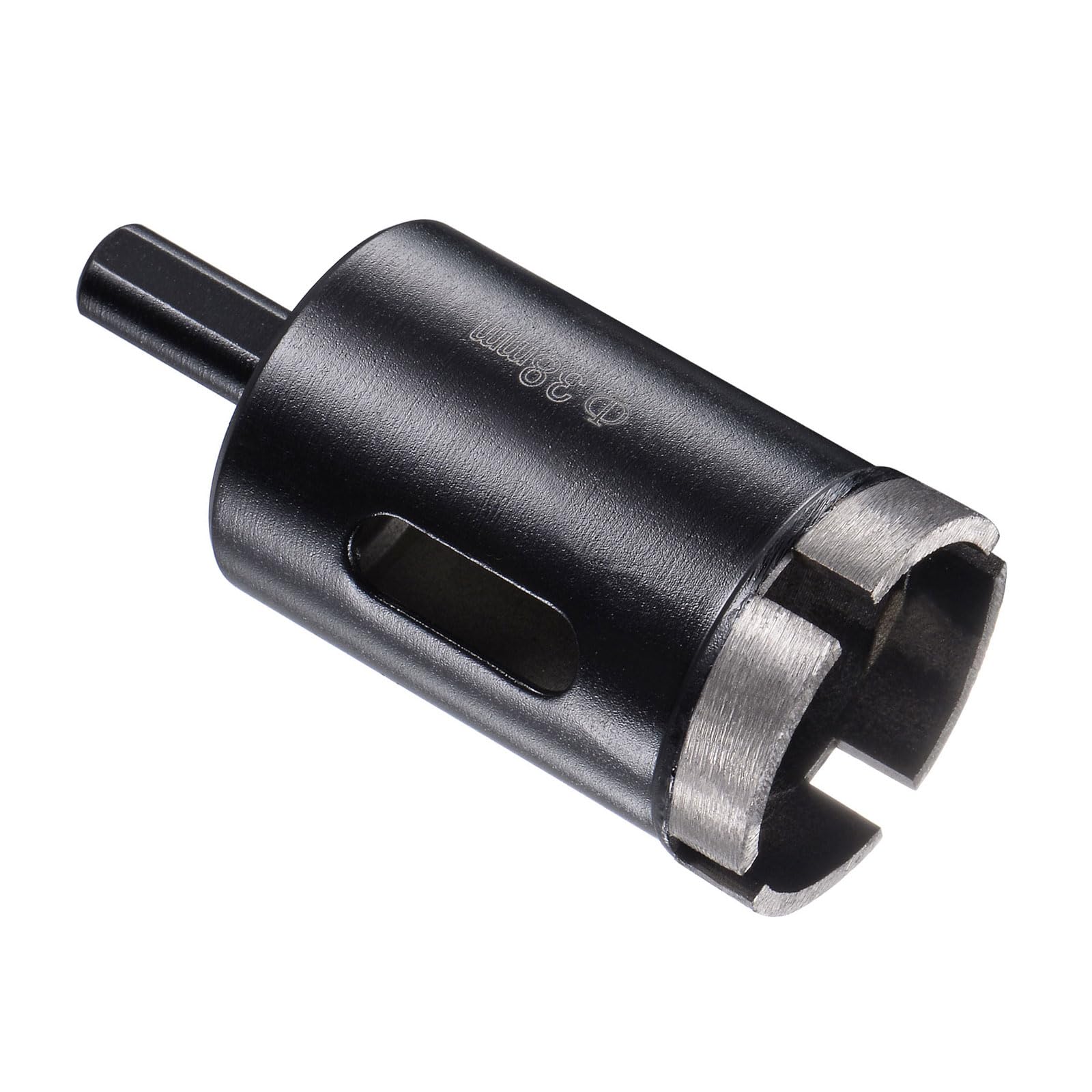 CoCud Diamond Core Drill Bit, 38mm Dia Triangle Shank, Tiles Stones Marble Concrete Dry/Wet Hole Saws Black - (Applications: for M10 Angle Grinder), 1-Piece