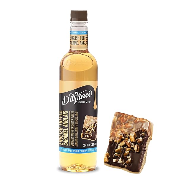 DAVINCI GOURMET SUGAR-FREE ENGLISH TOFFEE SYRUP, 25.4 FLUID OUNCES (PACK OF 1)