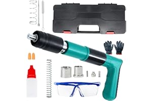 Concrete Nail Gun Kit,5 Speed Adjustable Manual Nail Gun for Concrete, Nail Wall Shooting Machine Fastening Tool for Red Bric