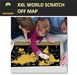 Global Walkabout- Scratch Off World FLAGS Map Large