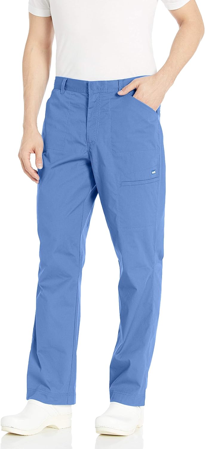 Landau Mens Durable Stretch 3Pocket Cargo Scrub Pant with Belt Loops