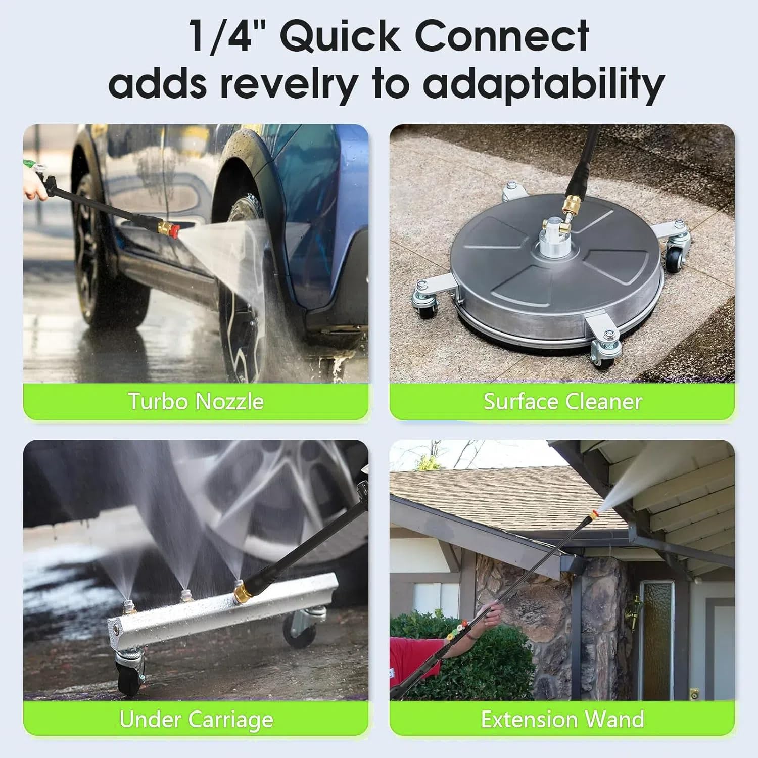 Imdot 4800PSI Pressure Washer 2.8GPM High Power Washer Professional Electric Pressure Power Washer with 33ft Pressure Hose, 4 Nozzles and Soap Bottle for Cars, Fences, Patio (Green)