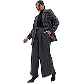 City Chic Women's Plus Size Pants - Karla Pinstripe Wide Leg