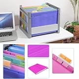 MerryNine Suspension Files 15PCS Polypropylene A4 Pink with Tabs Card Inserts view 5