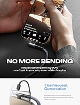 AINOPE USB C Charger Cable 2 Pack 3M+3M 3.1A Right Angle Nylon Braided view 3