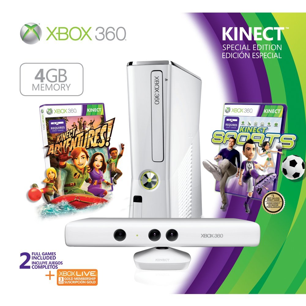 Xbox 360 Special Edition 4GB Kinect Sports Bundle (Renewed)