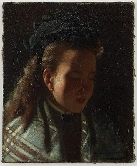 Amazon Co Jp August Hagborg ジクレー 紙に印刷 有名な絵画 美術品 ポスター 再生 壁の装飾 若い女の子の肖像画 Xzz ホーム キッチン