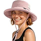FURTALK Wide Brim Sun Hat with Ponytail Hole for Women UPF 80+ UV Protection Packable Bucket Hiking Travel Outdoor Hat