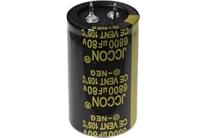HUABAN 2 Pieces 80V 6800UF 2 Pin Solder Snap-in Terminal Electrolytic Capacitor 80 Volt 6800 uF