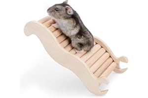 Niteangel Hamster Climbing Toy Wooden Ladder Bridge for Hamsters Gerbils Mice and Small Animals (Small - 6.3'' L)