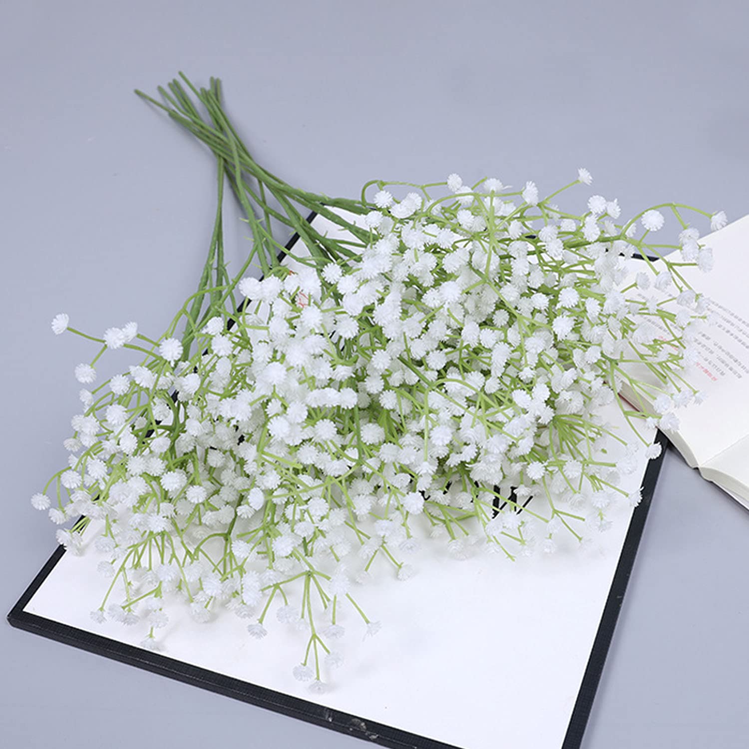 Armelaudin K2-00385 Artificial Flowers 6 Pieces Realistic Gypsophila White