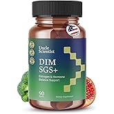Uncle Scientist DIM SGS+ Supplement 150mg for Women & Men - Supports Healthy Hormone Levels, Estrogen, Metabolism, Detox - Pomegranate & Broccoli Seed, 90 Capsules (90 Day Supply)