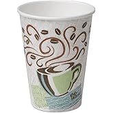 Dixie Hot Cups, Paper, 12oz, Coffee Dreams Design, 50/Pack