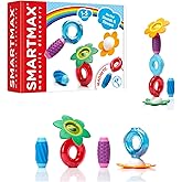SmartMax My First Sounds & Flowers Magnetic STEM Building Set with Rattles, Textures, and Oversized Soft-Touch Pieces for Toddlers Ages 1–5