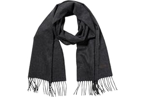 Hickey Freeman Solid 100% Italian Cashmere Scarf for Men – Ultra-Soft Men’s Winter Scarves, 72-Inches x 12-Inches