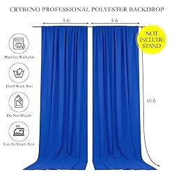 Backdrop Curtains Royal Blue 10ft x 10ft Polyester