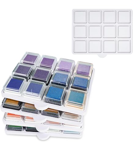 2-Pack Ink Pad Storage Rack – Holds 28 Pads, 28 Markers & 28 Refills – Wall-Mounted Organizer For Craft Supplies