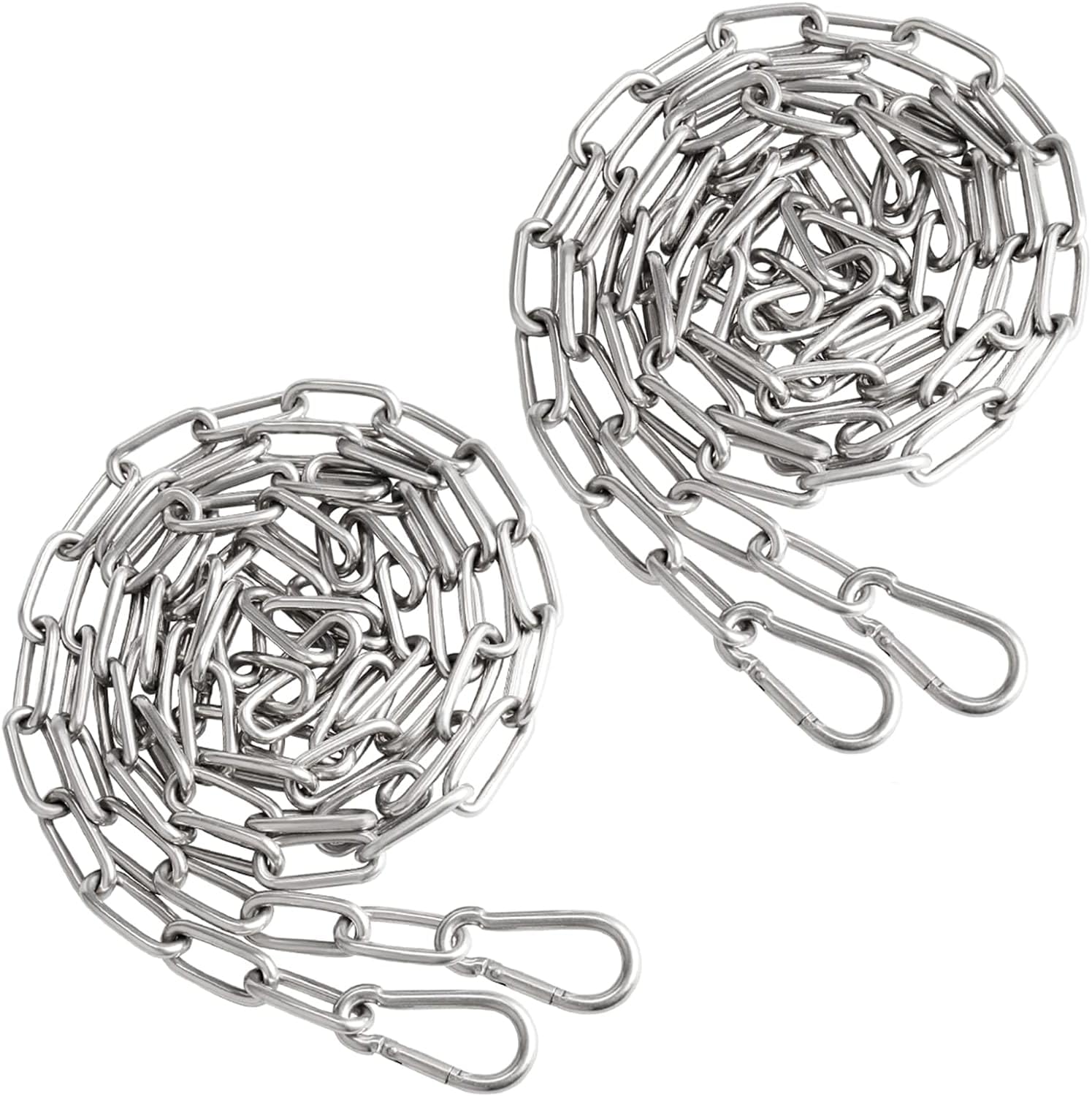 Set of 2 stainless steel chains, stainless steel hanging chair chain, for hanging chairs, hammocks, sandbags.