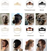 WUBAYI 8Pcs Claw Clips for Women & Girls - Thick Hair, Non-Slip, Strong Hold view 4