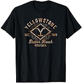Yellowstone Sunburst Logo Dutton Ranch T-Shirt Small
