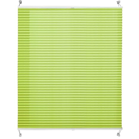 casa pura® Plissee Rollo | mit eleganter Crushed Optik | Klemmfix ohne Bohren | lichtdurchlässig & Blickdicht | hellgrün | 8 