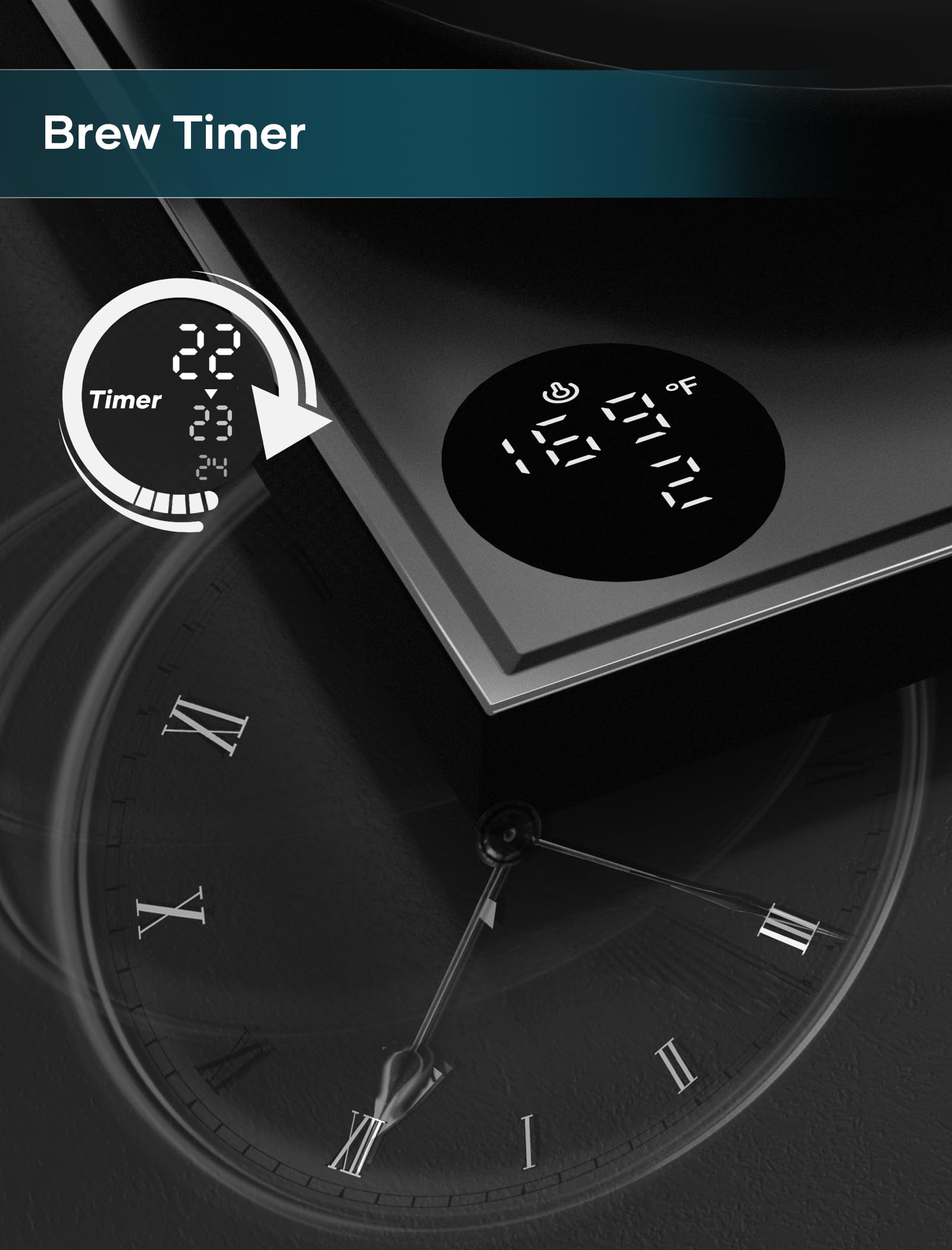 INTASTING Hervidores eléctricos, hervidor eléctrico de cuello de cisne, control de temperatura ±1 ℉, interior de acero inoxidable, calentamiento rápido, para verter sobre café, preparar té, hervir agua caliente, 0,9 L negro