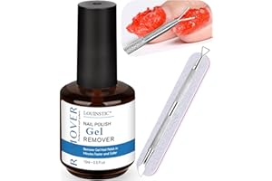 LOUINSTIC Gel Polish Remover: Professional Gel Nail Polish Remover for Nails, 3-5 Minutes Easy Quick Gel Nail Remover