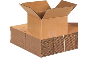 BOX USA 6x6x4 Corrugated Boxes, Small, 6L x 6W x 4H, Pack of 100 | Shipping, Packaging, Moving, Storage Box for Home or Business, Strong Wholesale Bulk Boxes