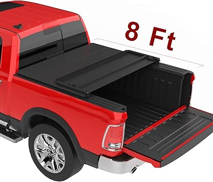 Amazon Com Oedro Upgraded Soft Tri Fold Truck Bed Tonneau Cover On Top Compatible With 2002 2020 Dodge Ram 1500 2003 2020 Dodge Ram 2500 3500 8ft Bed Fleetside W O Ram Box Automotive