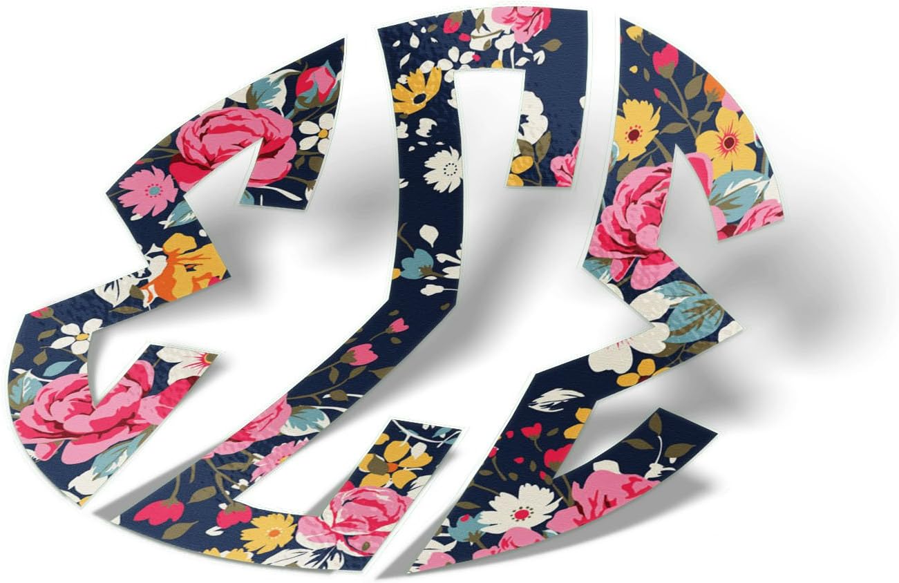 Sigma Sigma Sigma Sorority Monogram in Floral Sticker 3 Inch Decal Greek for Window Laptop Computer Car Tri-Sigma