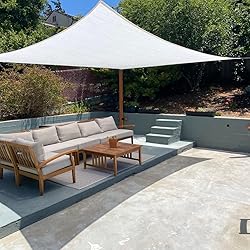 Quictent 24X24FT 185G HDPE Square Sun Shade Sail