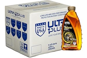 ULTRA 1PLUS U1P-Gear SAE 75W-90 Synthetic Limited Slip Gear Oil, API GL-5, MT-01 (12 QTS)