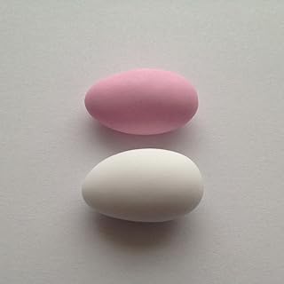 Hochzeitsmandeln 1 kg weiß/rosa gemischt (für mind 65 Gäste, 0,17 EUR/G) - Gastgeschenke Hochzeit Bonboniere Give Aways Zuckermandeln - griechische Koufeta für italienische Confetti französische Dragees, Farbe:matt - weiß & rosa