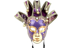 YU FENG Venetian Comedy Mask Exquisite Decoration Jester Masks for Party Holloween
