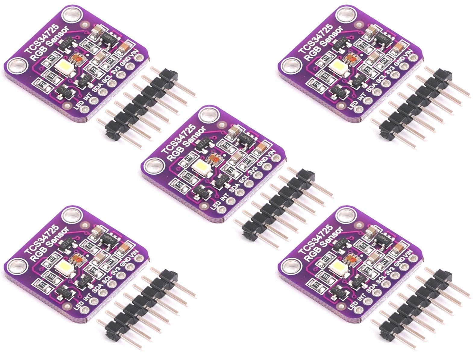 TECNOIOT 5pcs TCS34725 Color Sensor RGB Color Sensor Development Board 34725 CJMCU-34725