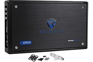Rockville RXM8BTB 1500W Peak/750W RMS 8-Channel Marine Amplifier, Bluetooth, Class D, Compact, Saltwater Resistant for Boats and Marine Audio Systems