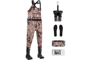 GearOZ Duck Hunting Waders for Men & Women, 5mm Neoprene Waterproof Chest Insulated Camo Wader Fishing Waterfowl Hunter