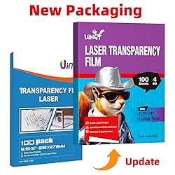 Uinkit 100 Sheets Laser Transparency Film 8.5x11