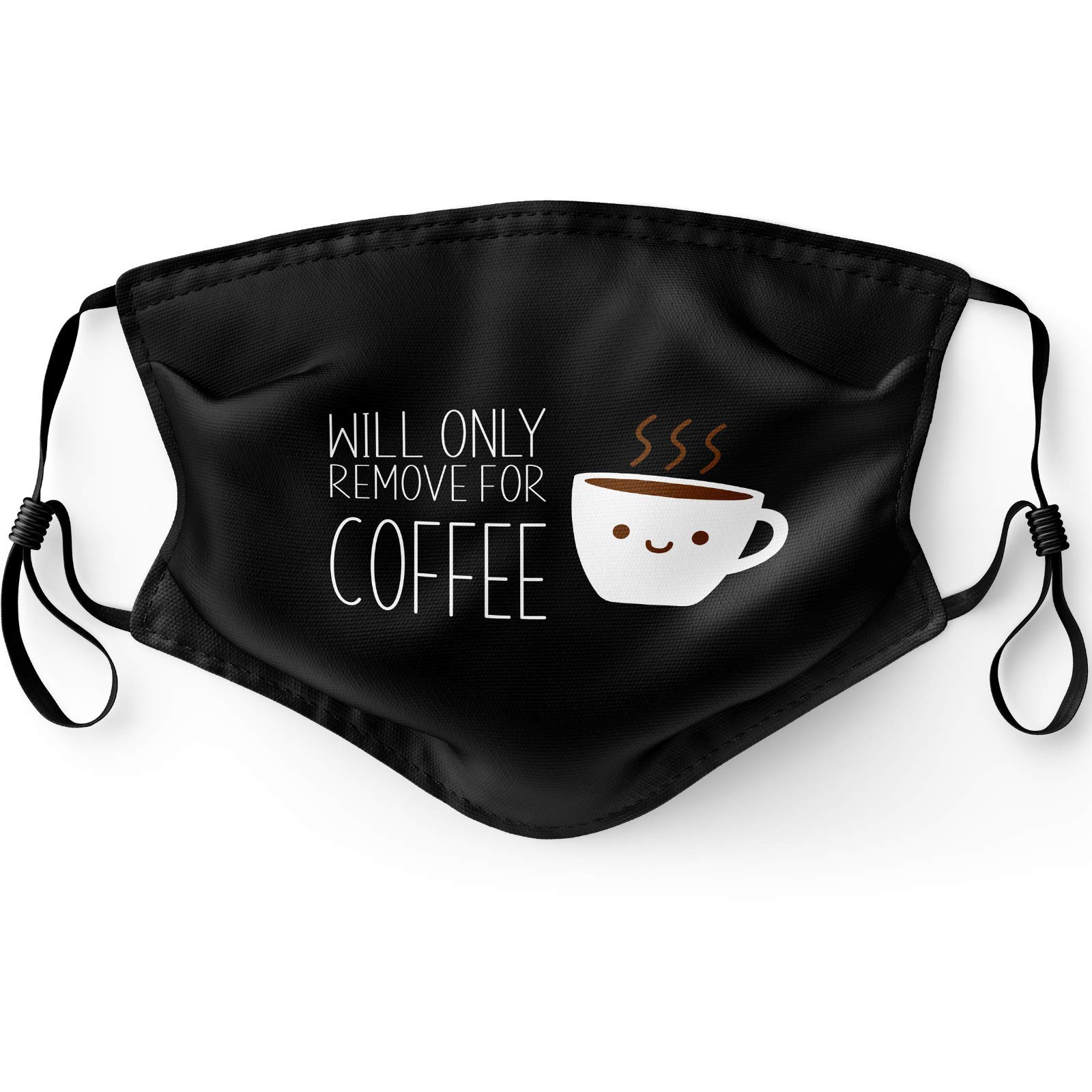 Primicity Funny Face Masks for Adults (Coffee mask + Filters) Reusable/Adjustable/Washable Funny masks - UK Seller