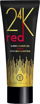 Power Tan 24K Red Super Carrot Oil Tingle Accelerator 250ml DHA Free Dark Tan view 1