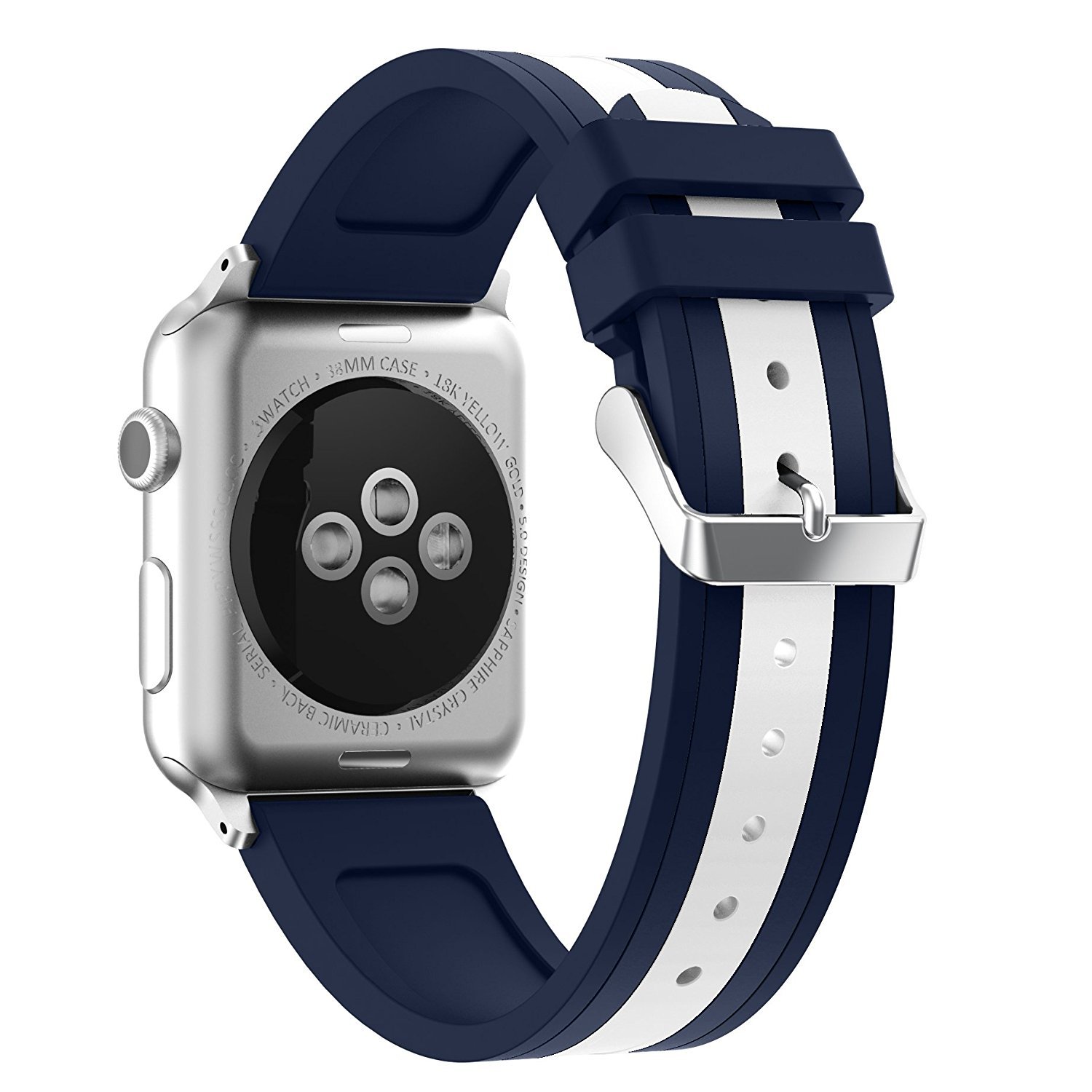 AISPORTS Compatible for Apple Watch Strap 49mm 46mm 45mm 44mm 42mm Silicone, Soft Sport Wristband Metal Buckle Bracelet Replacement Strap for Apple Watch Ultra 2/Ultra/Series 10/9/8/7/6/5/4/3/2/1/SE