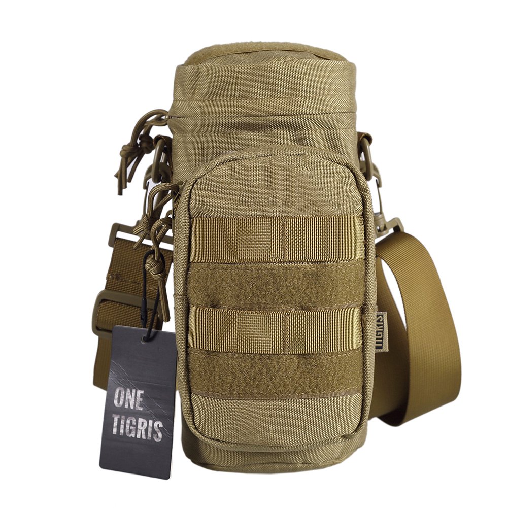 Outdoor MOLLE Bottle Holder Carrier Bottle Bag with Zip