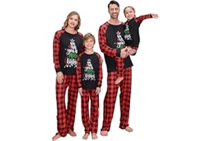 VS&LLWQ Family Christmas Pjs Matching Sets Christmas Pajamas for Family Christmas Elf Pjs Holiday Xmas Jammies Set